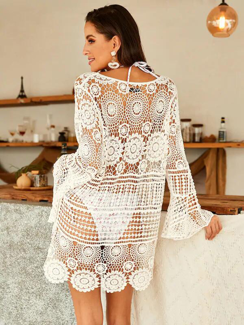F4832-1 Crochet Beach Dress